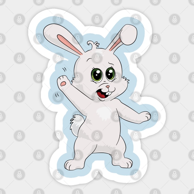 Waving Bunny Sticker by Character Alley